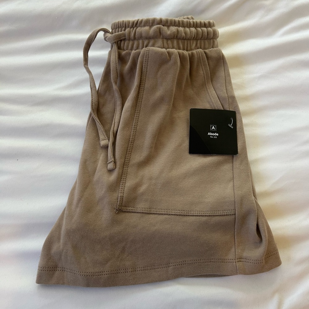 Alo Yoga Tan Drawstring Shorts